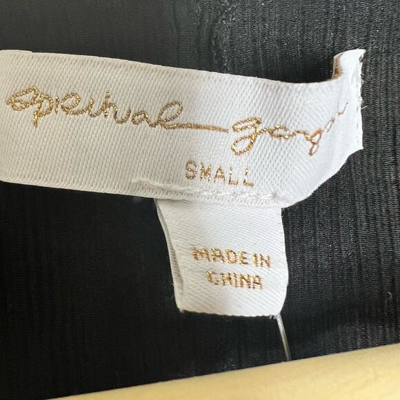 NWT Spiritual Gangster Zella Romper SMALL Black Floral Gauzy Embroidered Crinkle - Picture 11 of 11